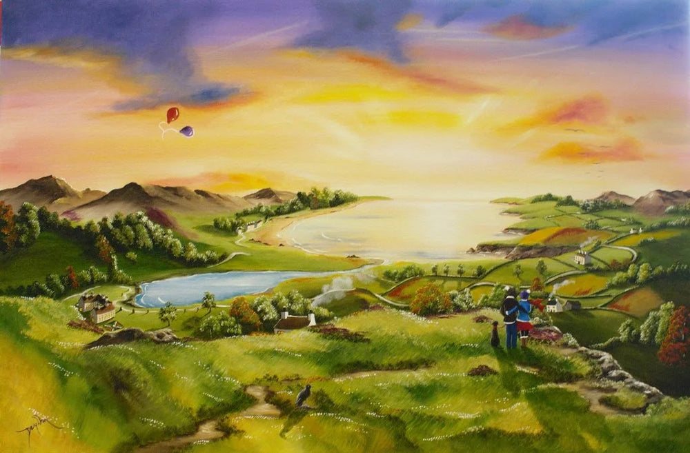 Exquisite Gardens Of The Manor By Caroline Deighton (Original) - TheArtistsQuarter