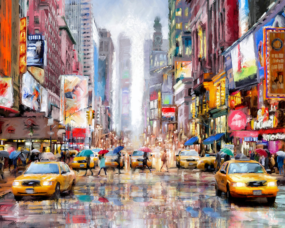 New York Times Square Canvas By Richard MacNeil - TheArtistsQuarter