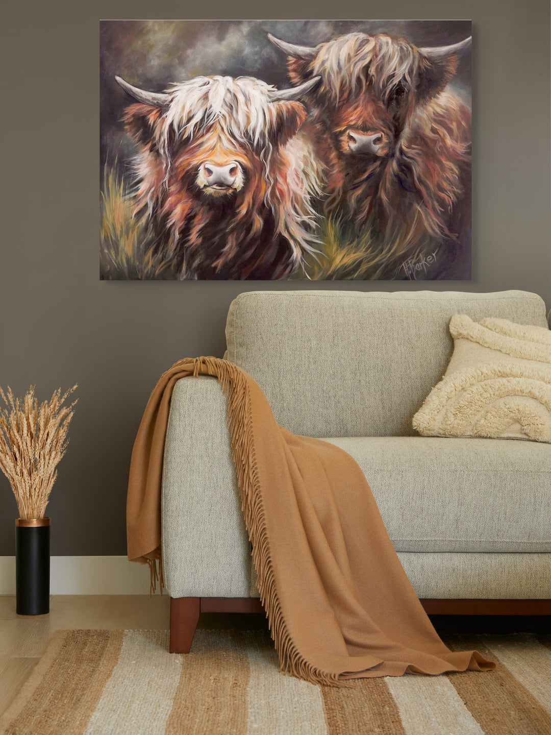 Two Highland Lasses By Hilary Barker - TheArtistsQuarter