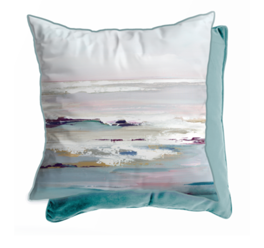 Purple Tides Cushion by Valeria Mravyan *TO CLEAR* - TheArtistsQuarter