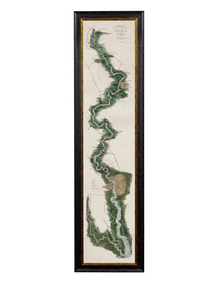 c.1834 Panoramic Map of the Thames - TheArtistsQuarter
