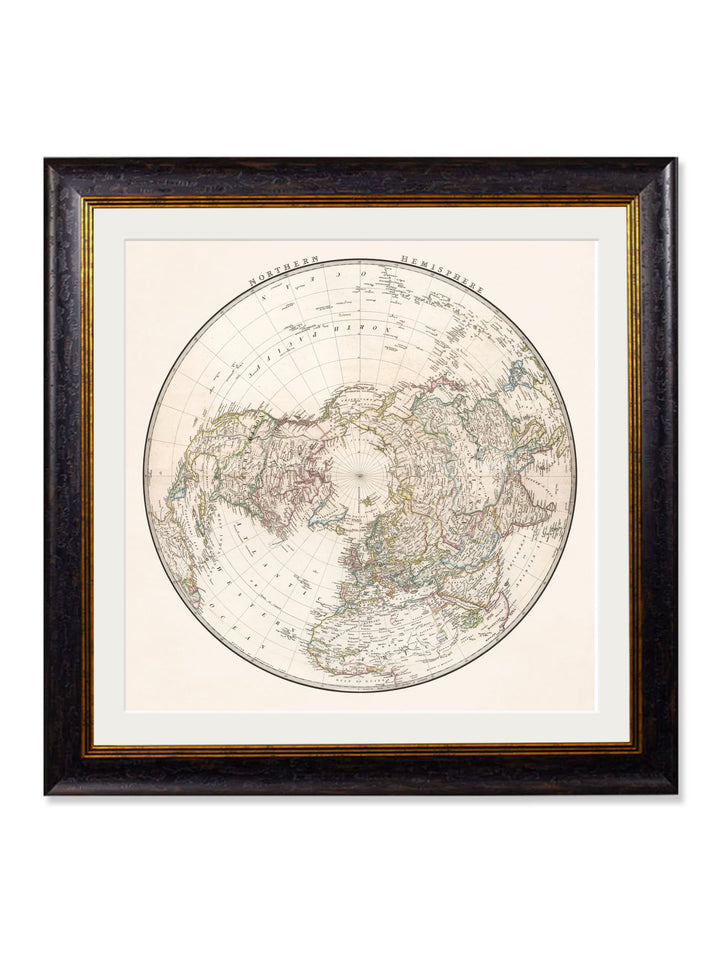 c.1838 World Map Hemispheres - TheArtistsQuarter