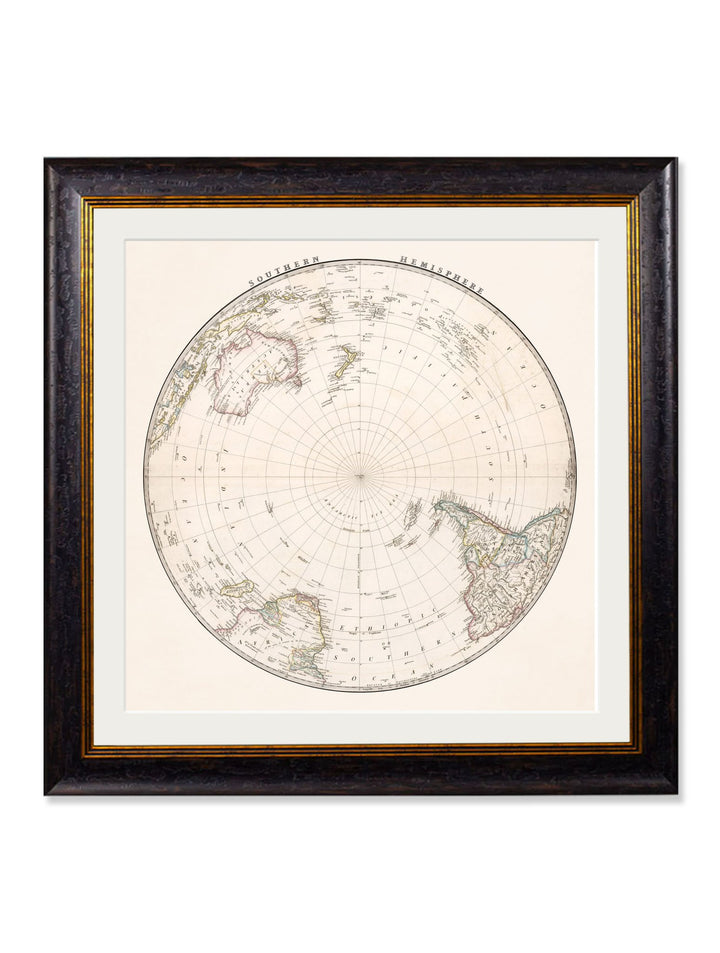 c.1838 World Map Hemispheres - TheArtistsQuarter