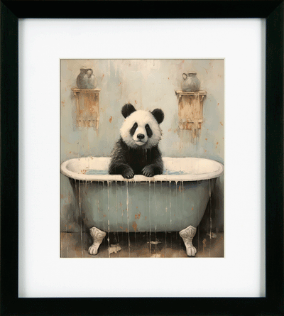 Bathroom Joy II Panda By Lazar *NEW* - TheArtistsQuarter