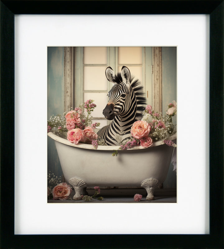 Bathroom Joy 9 Zebra By Lazar - TheArtistsQuarter