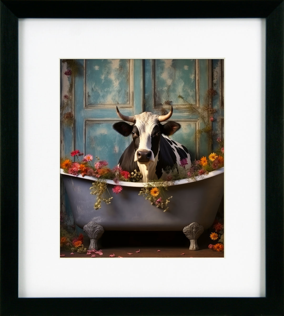 Bathroom Joy 12 Cow By Lazar *NEW* - TheArtistsQuarter