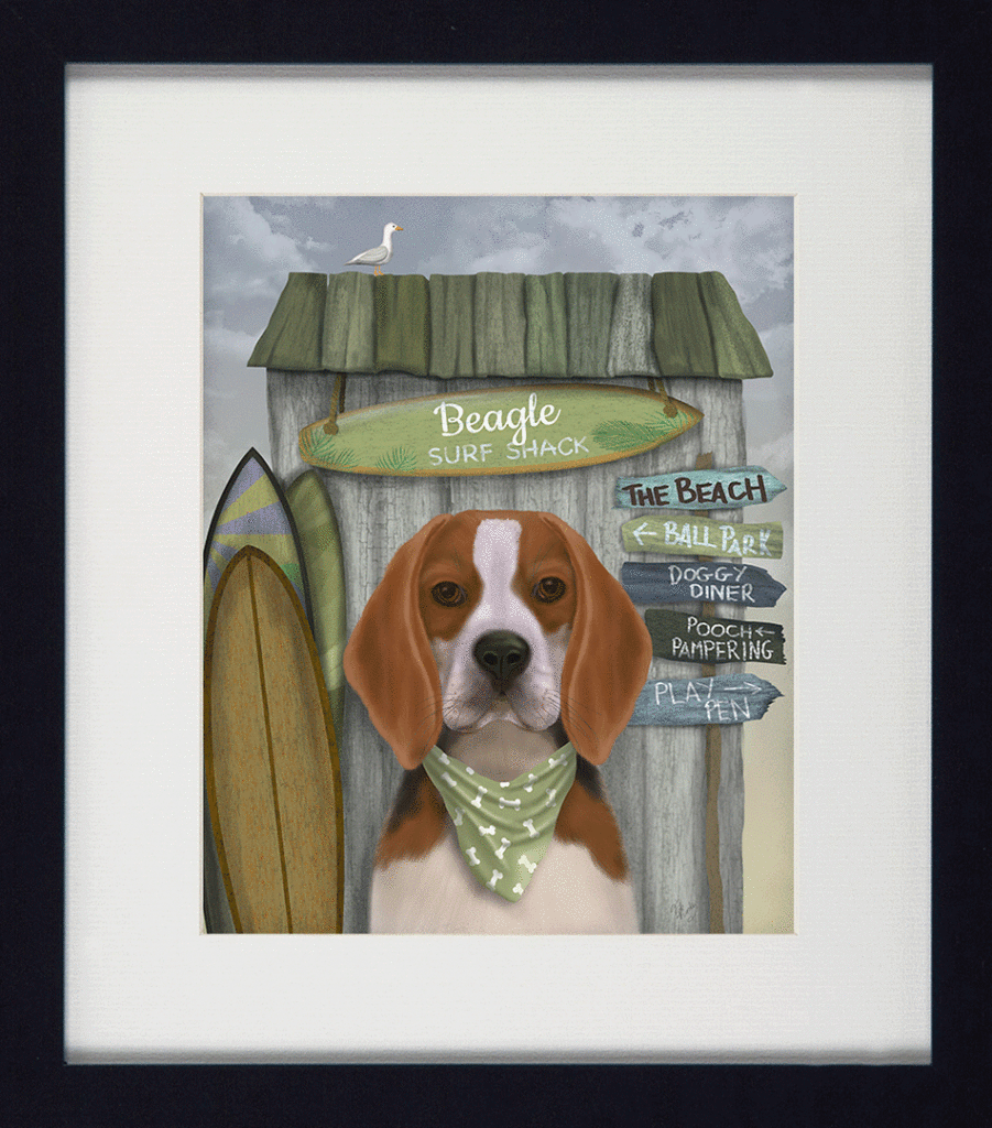 Surf Shack Companions VII Beagle By Fab Funky *NEW* - TheArtistsQuarter