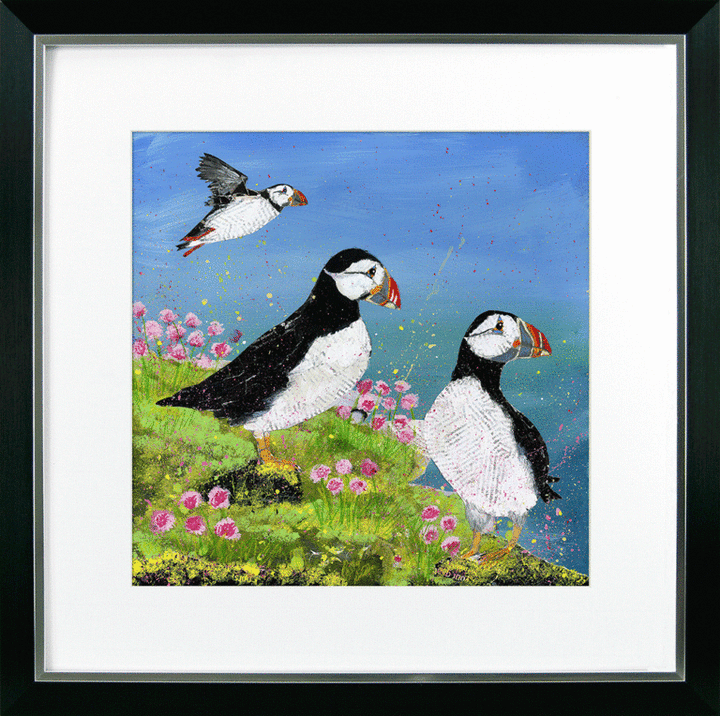 At the Coast I – Puffins By Adam James Severn - TheArtistsQuarter