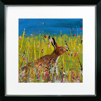 Vibrant Hares IV – Hare & Bees By Adam James Severn *NEW* - TheArtistsQuarter