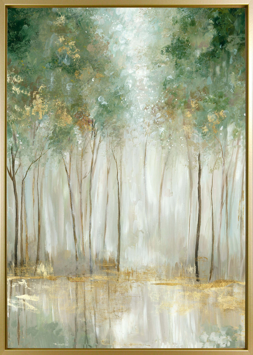 Green & Gold Forest By Alison Pearce - TheArtistsQuarter