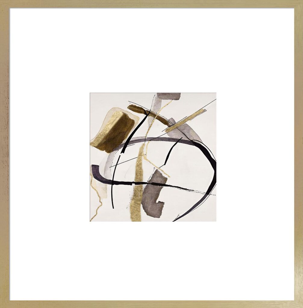 Neutral & Gold Lines I By E Pipp