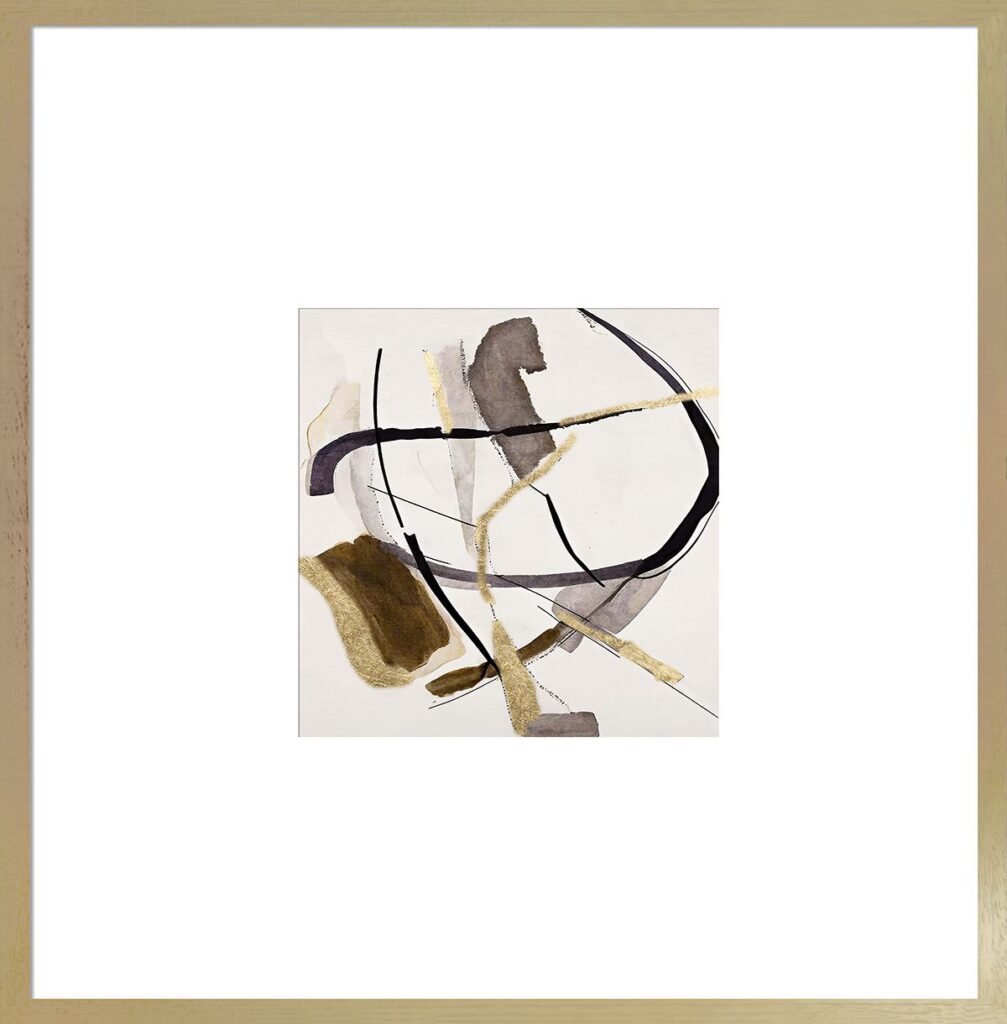 Neutral & Gold Lines II By E Pipp