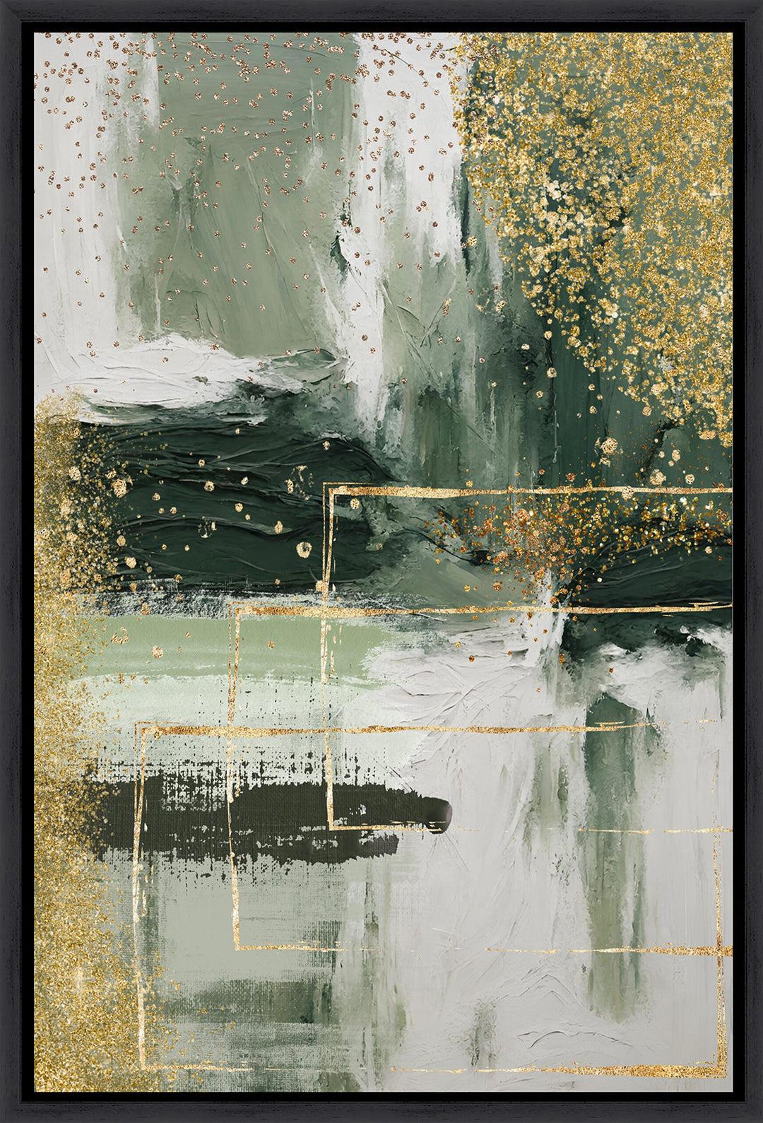 Glistening Green & Gold II - TheArtistsQuarter