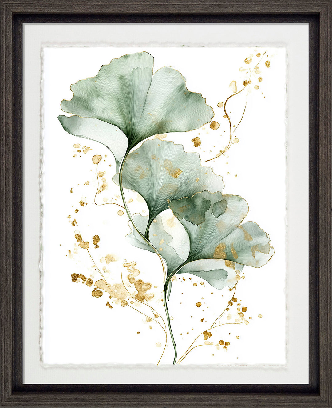 Green & Gold Ginkgo II by None - TheArtistsQuarter