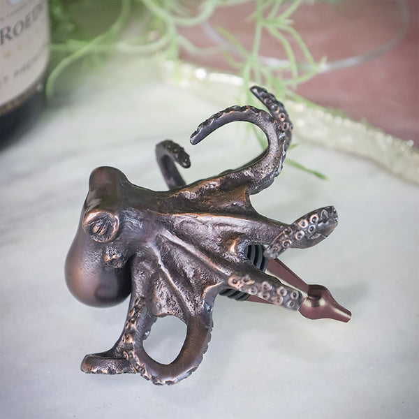 Culinary Concepts London. Octopus Bottle Stopper - Bronze Finish *NEW* - TheArtistsQuarter