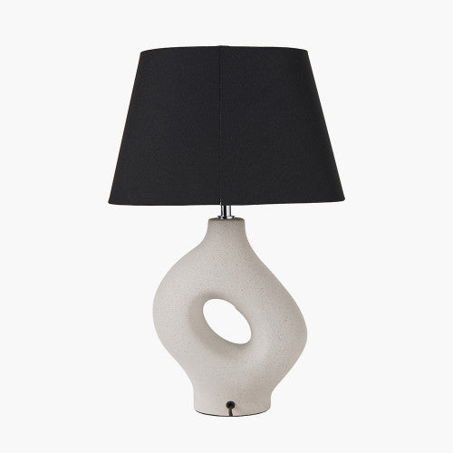 Ulla Monochrome Organic Ceramic Table Lamp - TheArtistsQuarter