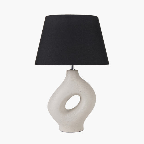 Ulla Monochrome Organic Ceramic Table Lamp - TheArtistsQuarter