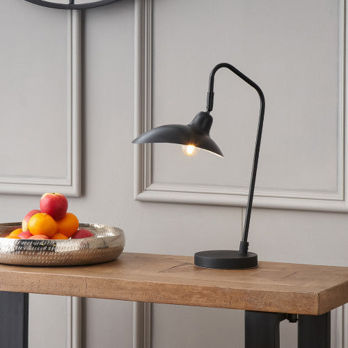 Toulon Black Metal Task Table Lamp - TheArtistsQuarter