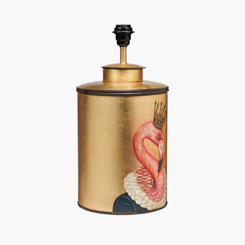 Flamingo Gold Hand Painted Metal Table Lamp *NO SHADE* *AWAITING STOCK* - TheArtistsQuarter