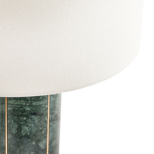 Venetia Green Marble and Gold Metal Tall Table Lamp - TheArtistsQuarter