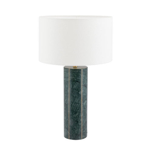 Venetia Green Marble and Gold Metal Tall Table Lamp - TheArtistsQuarter