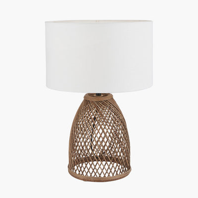Konka Natural Woven Table Lamp - TheArtistsQuarter