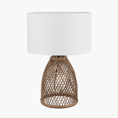 Konka Natural Woven Table Lamp - TheArtistsQuarter