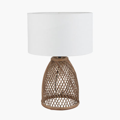 Konka Natural Woven Table Lamp - TheArtistsQuarter