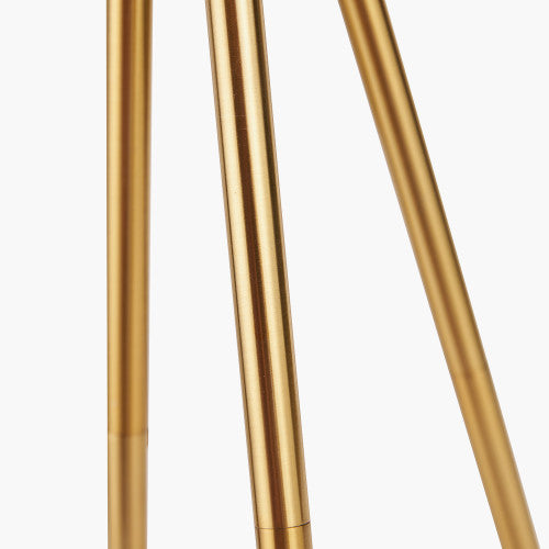 Houston Brushed Brass Metal Tripod Table Lamp *AWAITING STOCK* - TheArtistsQuarter