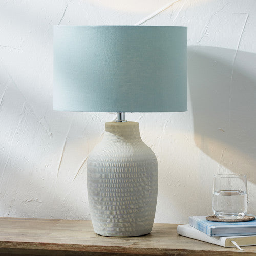 Kai Duck EggTextured Tall Ceramic Table Lamp *STOCK DUE NOV* - TheArtistsQuarter