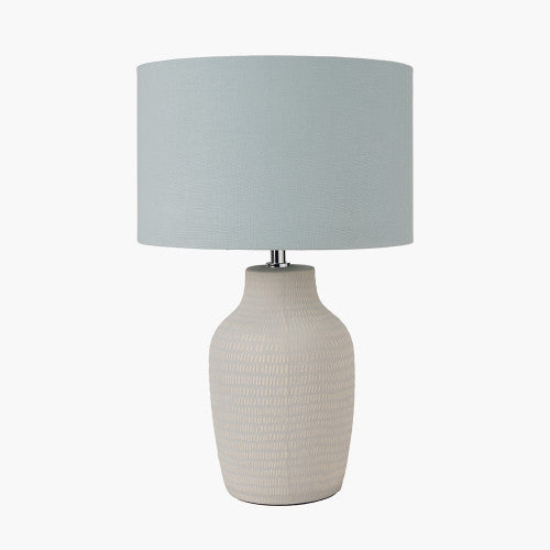 Kai Duck EggTextured Tall Ceramic Table Lamp - TheArtistsQuarter
