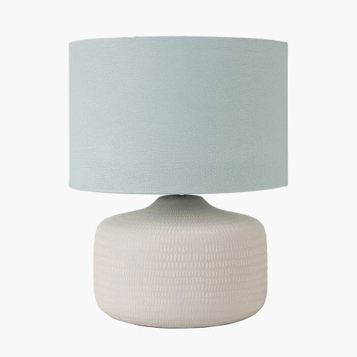 Kai Duck Egg Textured Ceramic Table Lamp *STOCK DUE MAY* - TheArtistsQuarter