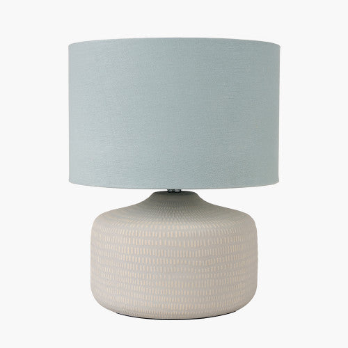 Kai Duck Egg Textured Ceramic Table Lamp *IN STOCK FOR NEXT DAY DELIVERY* - TheArtistsQuarter