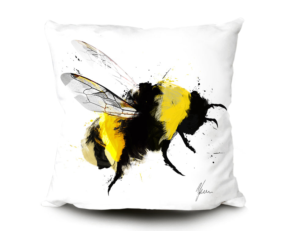Bumblebee II Cushion By Aimee Linzi - TheArtistsQuarter