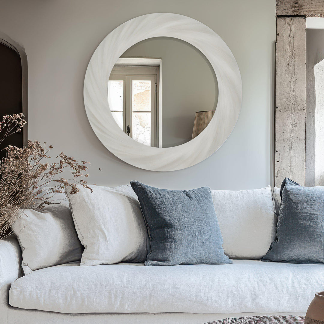 Barley Twist Mirror Off White - TheArtistsQuarter