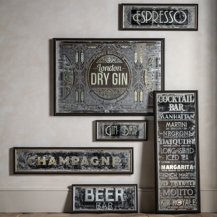 London Dry Gin Mirror - TheArtistsQuarter