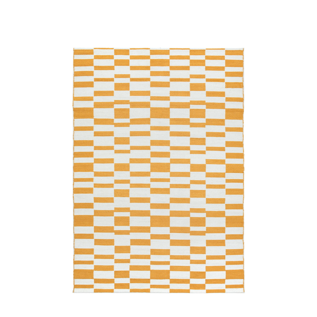 Kingston Jacquard Rug Mustard - TheArtistsQuarter