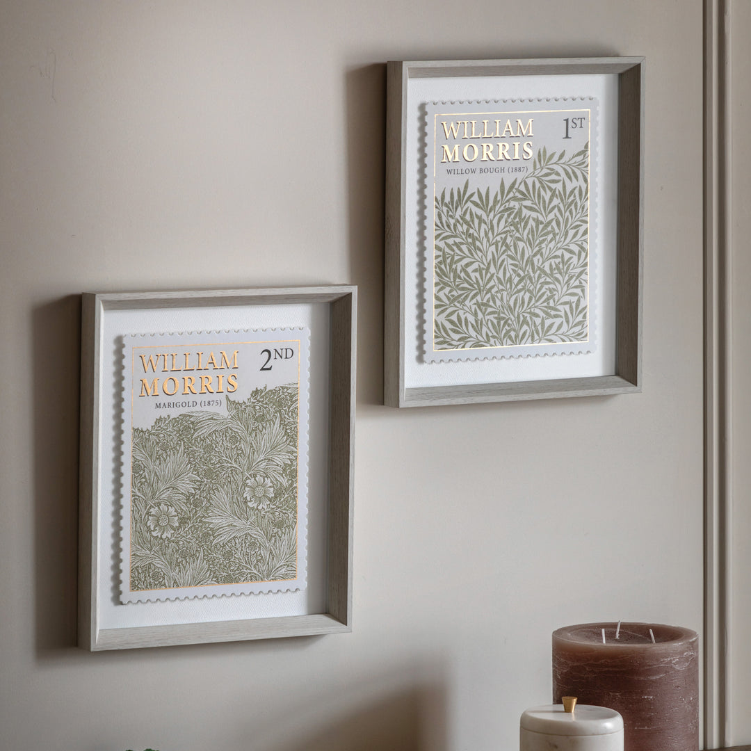 William Morris Stamp Green (Set Of Two) By Laura Bolton PRE ORDER MID JULY - TheArtistsQuarter