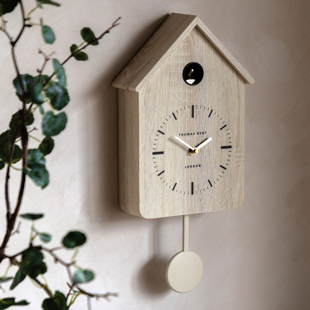 Thomas Kent Cuckoo Clock Washed Oak - TheArtistsQuarter