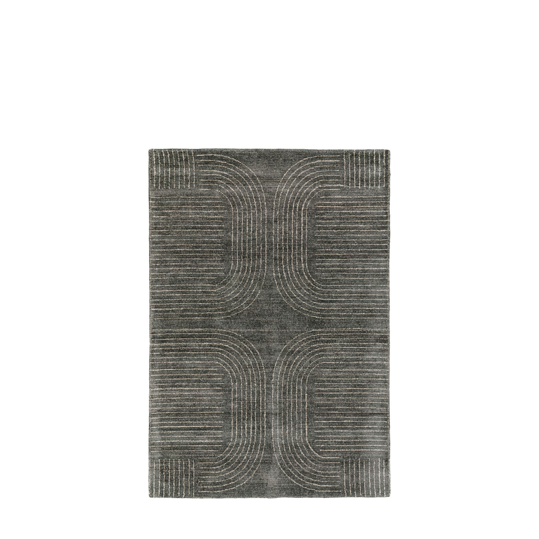 Azelo Geo Rug Graphite - TheArtistsQuarter