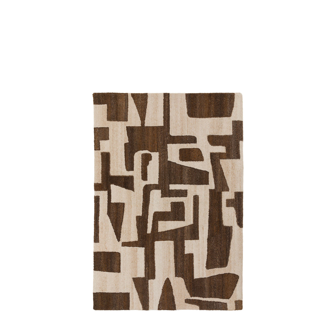Luma Geo Rug Sand Brown