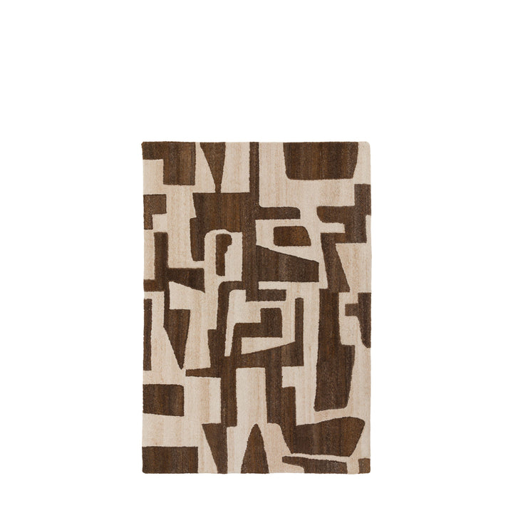 Luma Geo Rug Sand Brown
