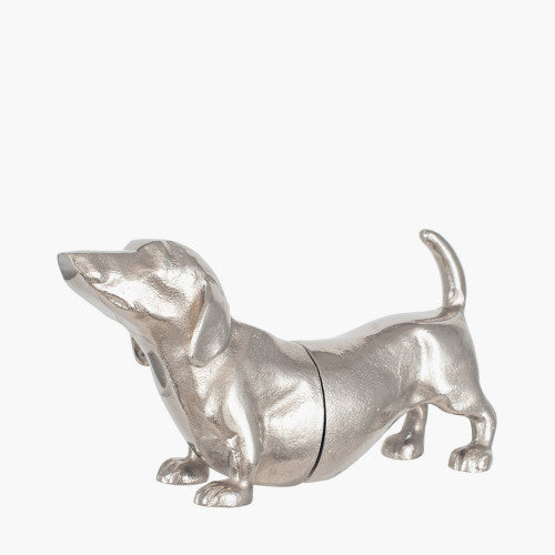 Silver Metal Sausage Dog Book Ends - TheArtistsQuarter
