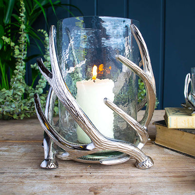 Culinary Concepts London. Twisted Antler Hurricane Lantern - TheArtistsQuarter