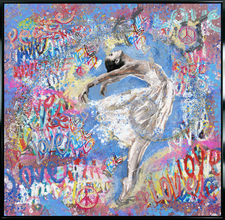 Graffiti Ballerina I By Marta Wiley *NEW* - TheArtistsQuarter