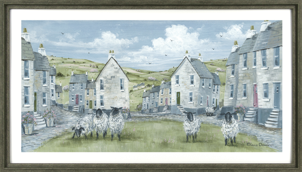 Sheep on the Green By Diane Demirci - TheArtistsQuarter