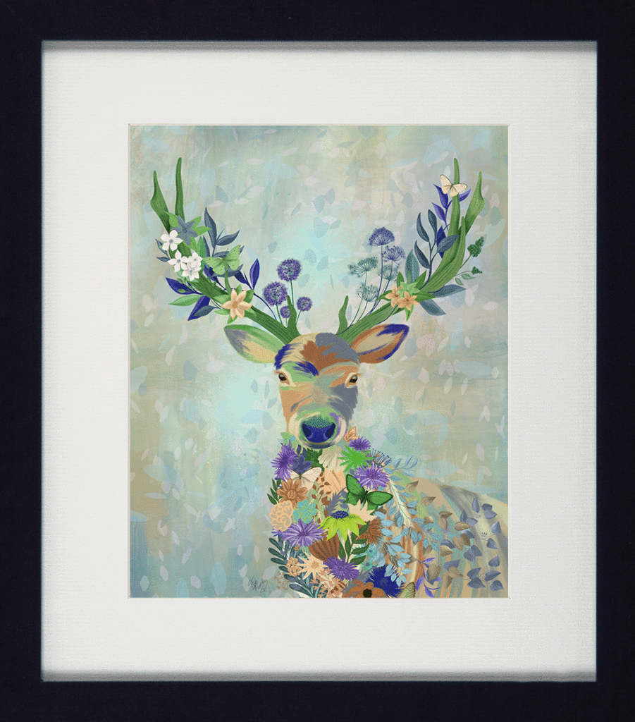 Fantastic Floral Animals Set Of Four By Fab Funky - TheArtistsQuarter