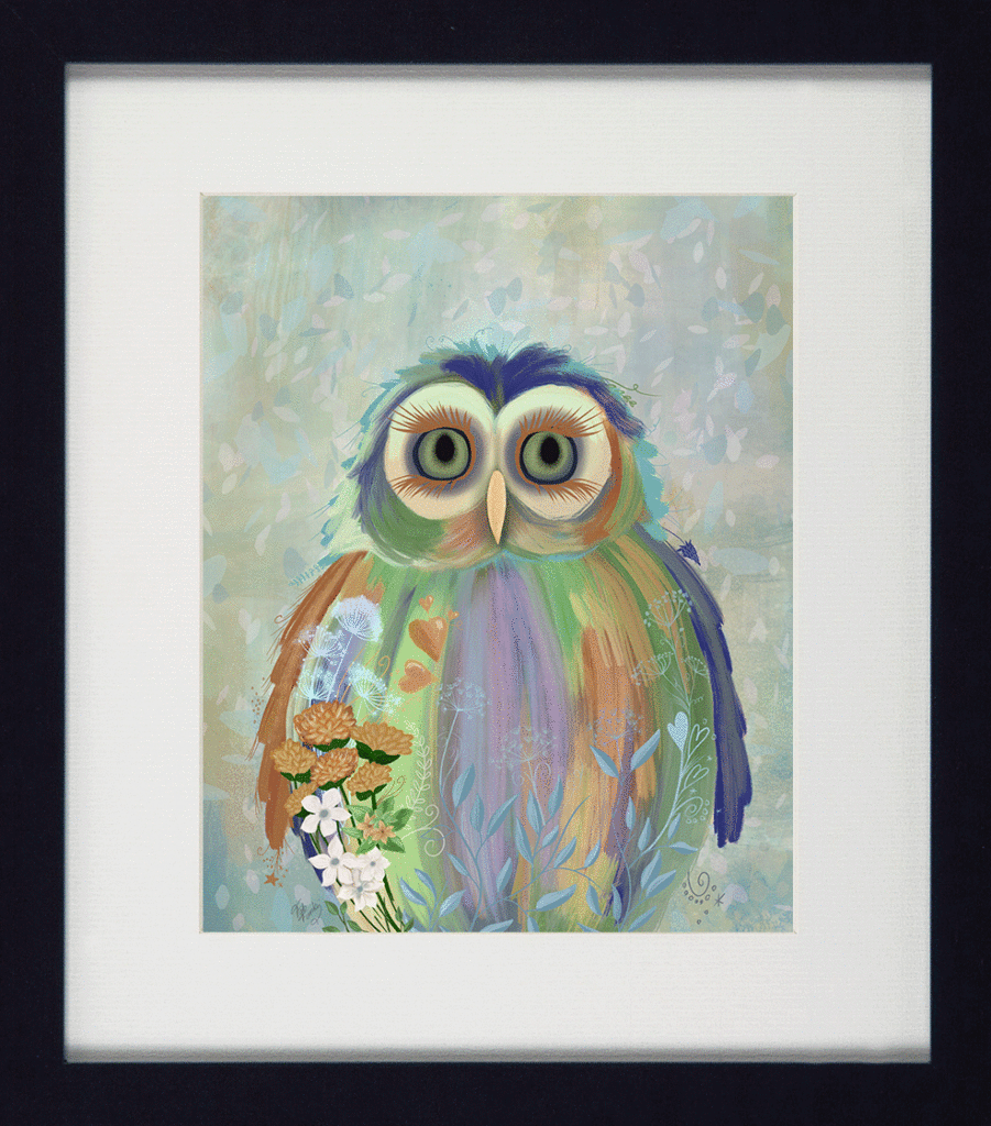 Fantastic Floral Animals IV – Owl By Fab Funky - TheArtistsQuarter