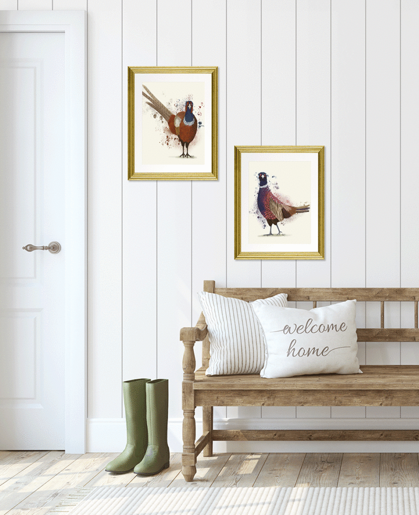 Pheasant Splash I By Fab Funky *NEW* - TheArtistsQuarter