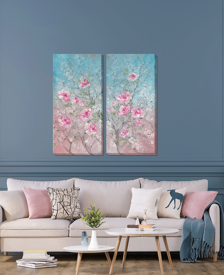 Pink Floral & Blossom I Canvas By Diane Demirci - TheArtistsQuarter